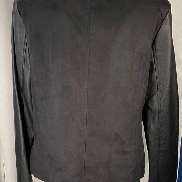 Alfani Black Leather Jacket - Picture 5 of 11